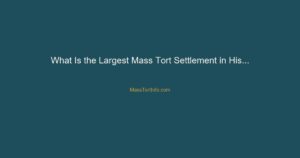 largest mass tort settlement history record